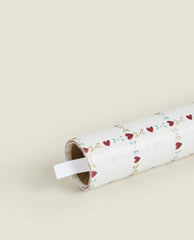 CHRISTMAS WRAPPING PAPER WITH HEARTS