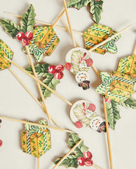 PACK OF CHRISTMAS FIGURE COCKTAIL PICKS (PACK OF 24)