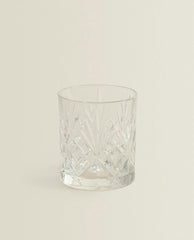 CRYSTALLINE TUMBLER WITH RAISED DESIGN