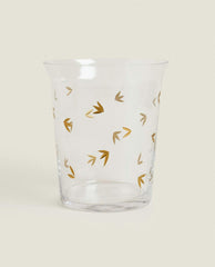 CHRISTMAS LEAF TALL GLASS