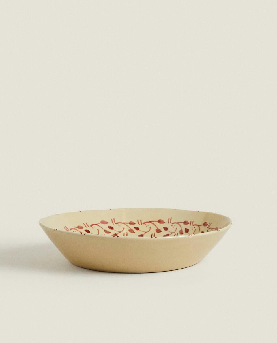 PAINTED CERAMIC CHRISTMAS BOWL