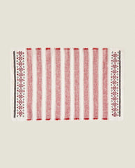 COTTON LINEN PLACEMAT WITH CHRISTMAS STRIPES