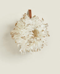 CHRISTMAS FEATHER WREATH DECORATION