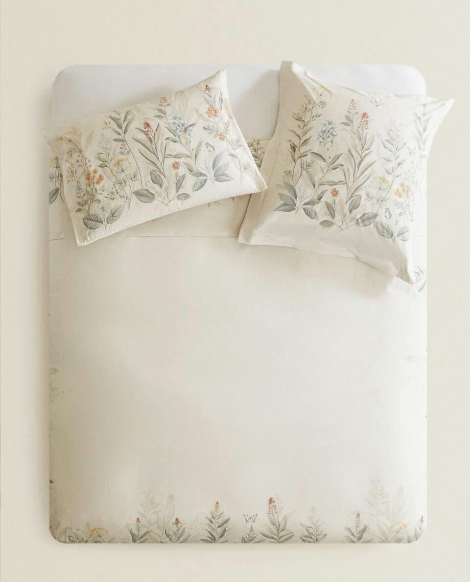 FLORAL PRINT DUVET COVER