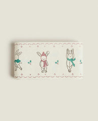CHILDREN’S WRAPPING PAPER WITH CHRISTMAS BUNNY RABBITS