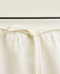 SATIN SHORTS WITH BLONDE LACE