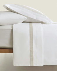 DUVET COVER WITH LINEN BORDER